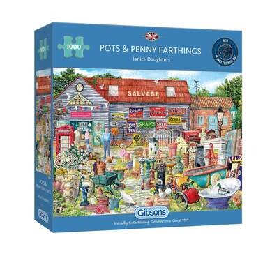 Pots and Penny Farthings 1000 piece Gibsons Jigsaw Puzzle