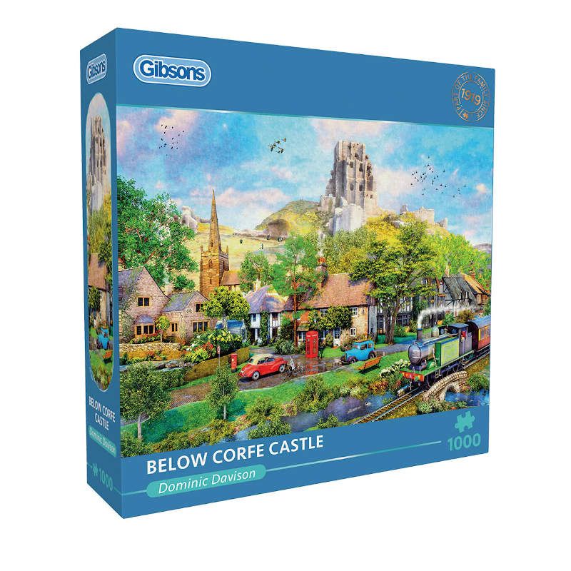 Below Corfe Castle Gibsons 1000 piece Jigsaw Puzzle