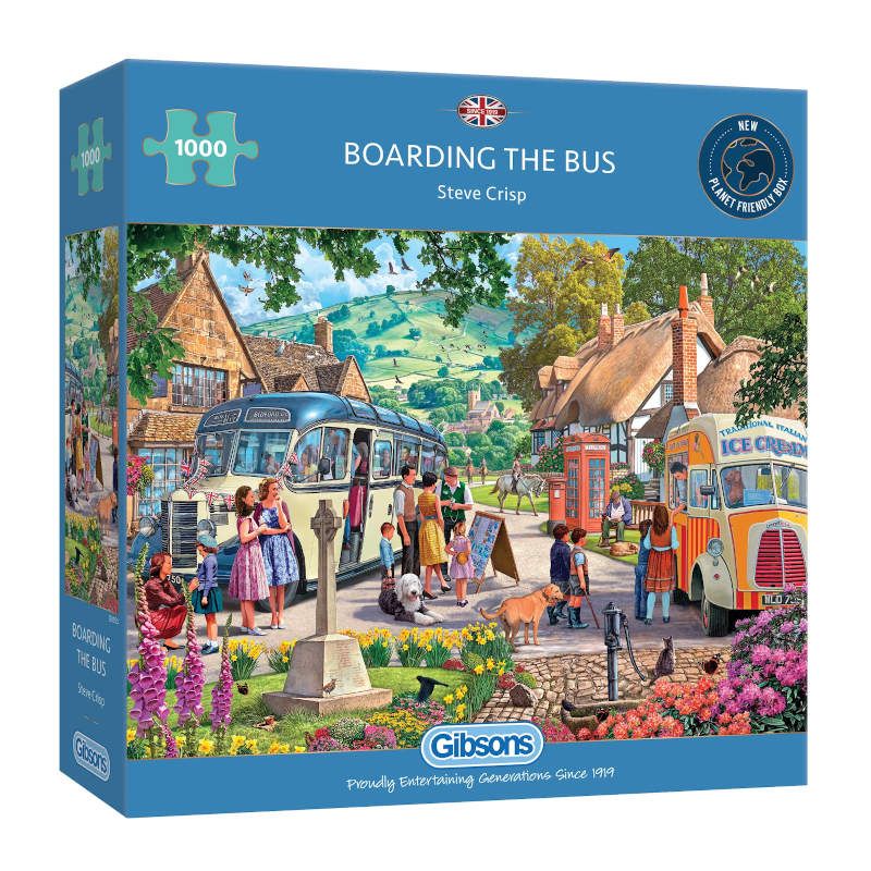 Boarding the Bus Gibsons 1000 piece Jigsaw Puzzle