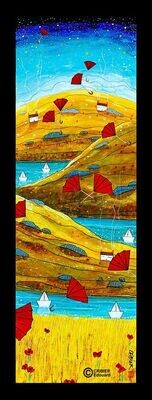Parapluies et coquelicots