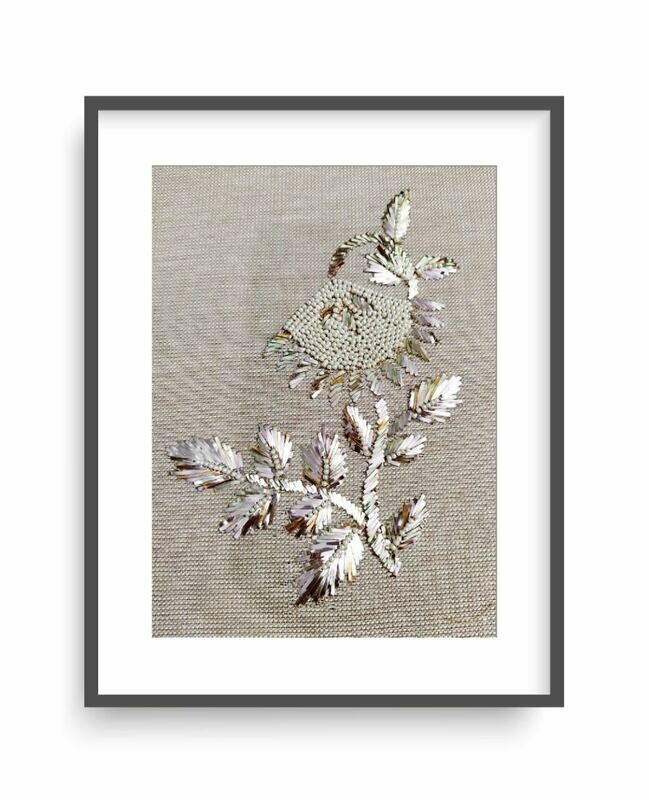 Pearl Embroidered Rose