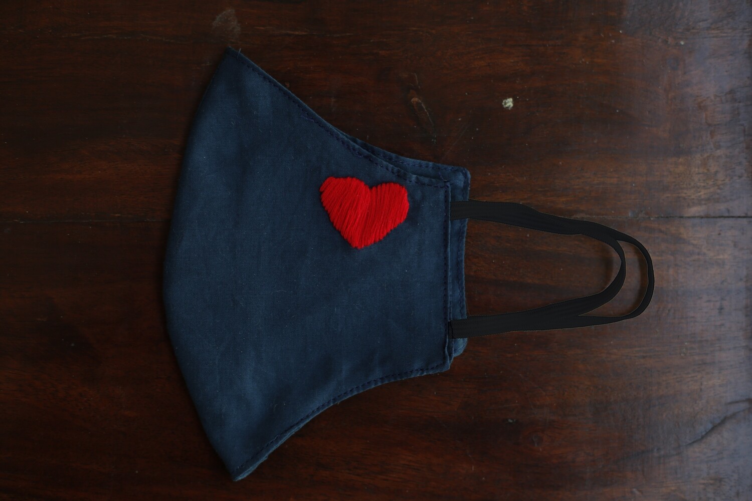 Heart Embroidered Face Mask