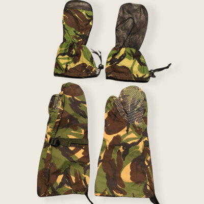 DPM extreme cold weather inner and outer mittens Camo gloves
