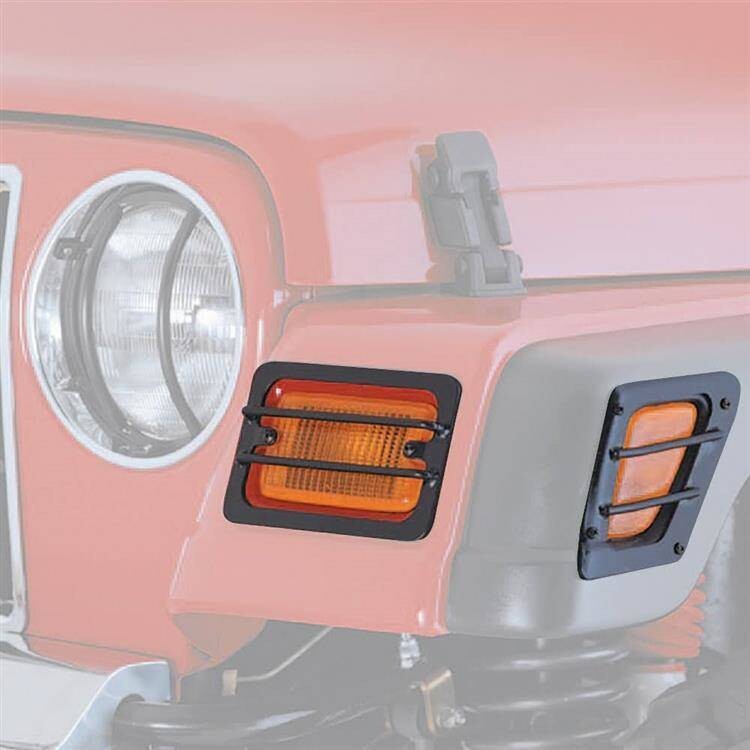 Euro turn signal guards steel black Smittybilt