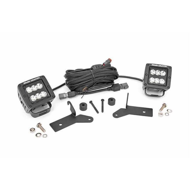 LED lights 2" square Rough Country Black Series