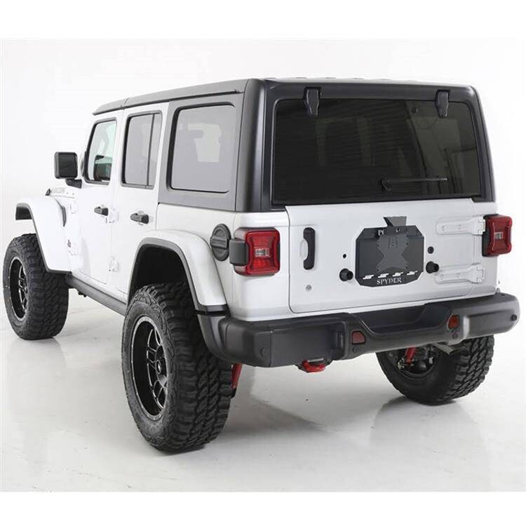 Spare tire carrier delete plate with camera mount Poison Spyder