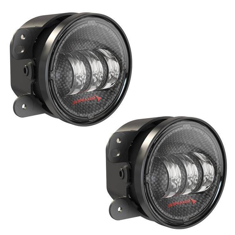 LED fog lights round carbon 4" JW Speaker 6145 J2 Series