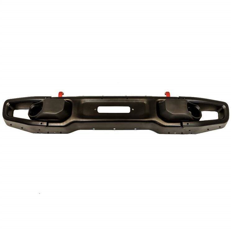 Front steel bumper straight with bull bar and winch plate OFD