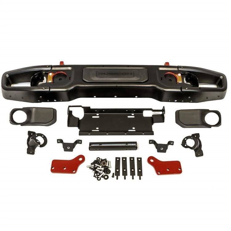 Front steel bumper straight with winch plate x4offroad