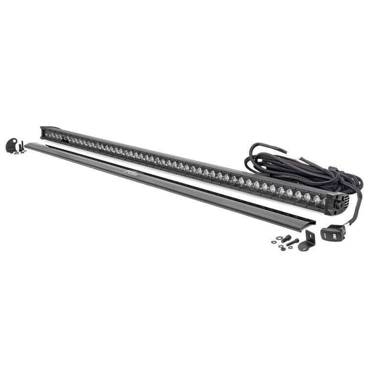 LED light bar 50" single row white DRL spot Rough Country Black Series