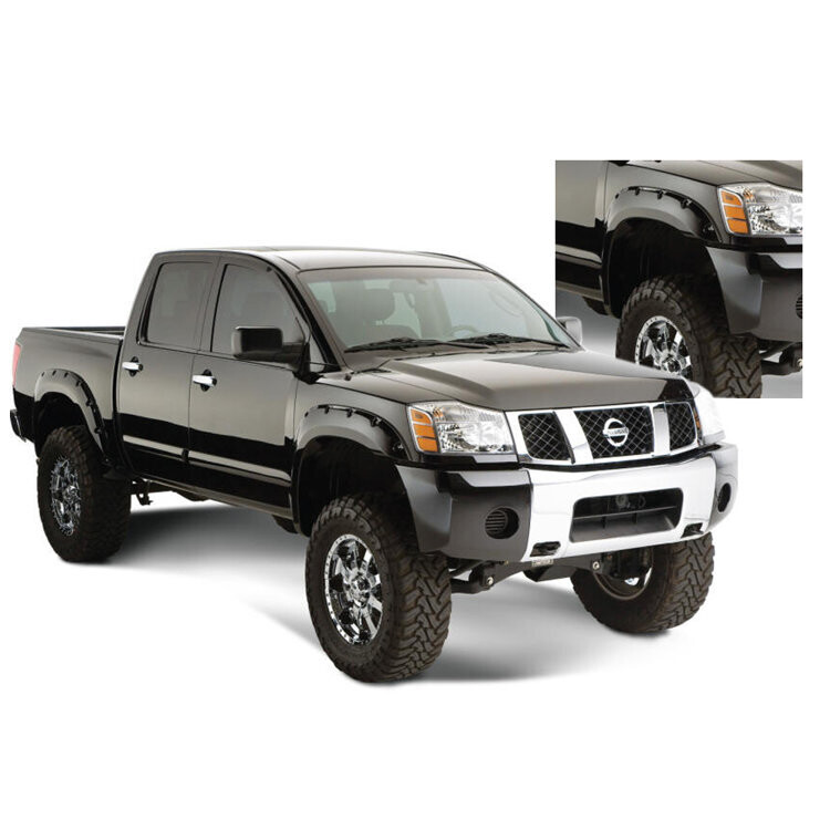 Front and rear fender flares Bushwacker Pocket Style with Bedside Lockbox