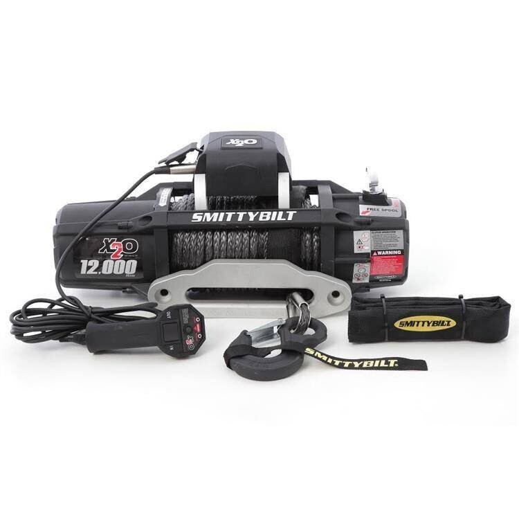 Winch with synthetic rope and wireless remote 12000 lbs Smittybilt X20 GEN2