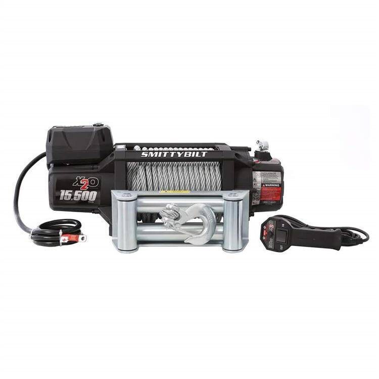 Winch with steel rope and wireless remote 15500 lbs Smittybilt X20 GEN2