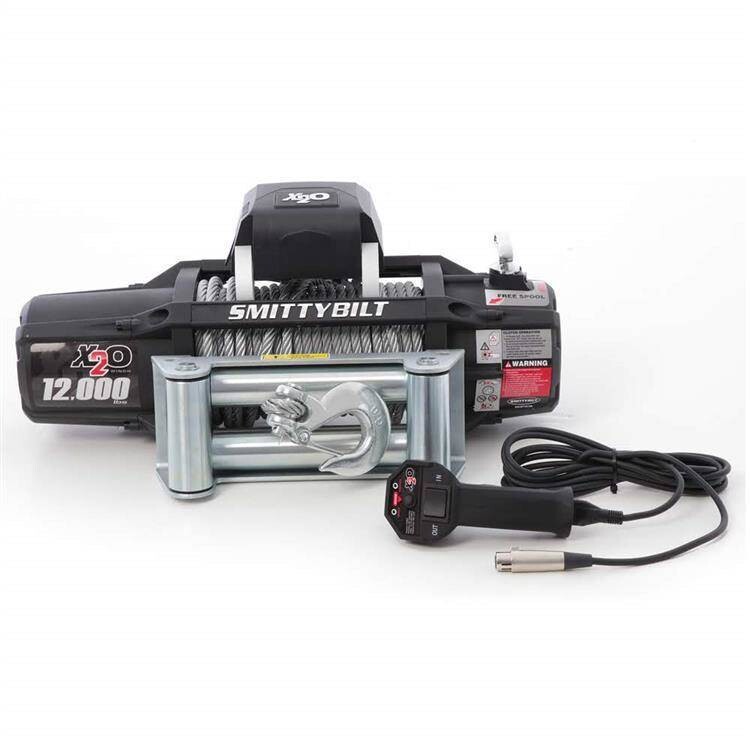 Winch with steel rope and wireless remote 12000 lbs Smittybilt X20 GEN2
