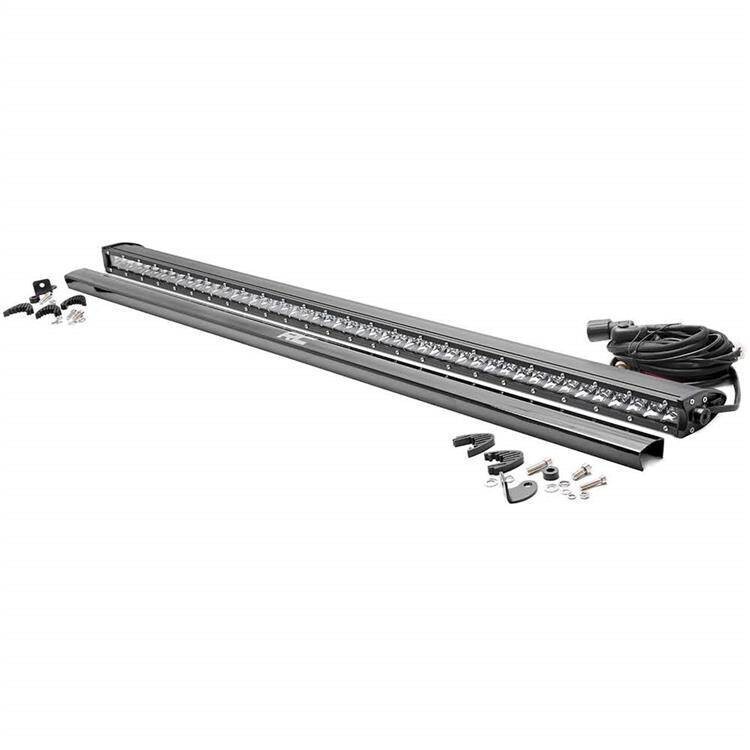 LED light bar single row spot Rough Country Chrome Series