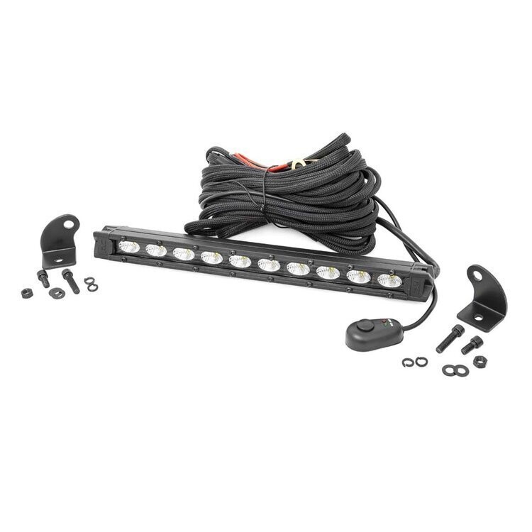 LED light bar 10" slim flood Rough Country Black Series