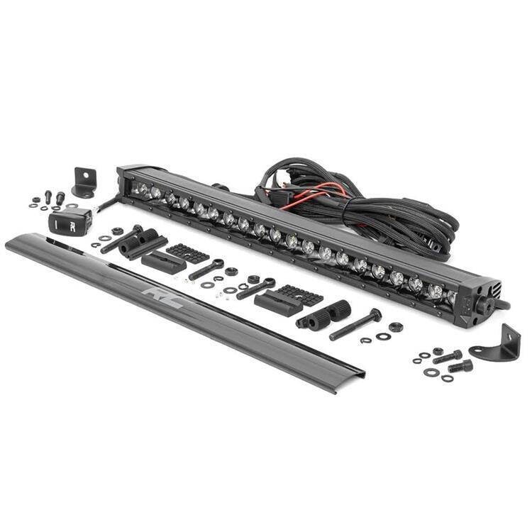 LED light bar 20" single row white DRL spot Black Series Rough Country