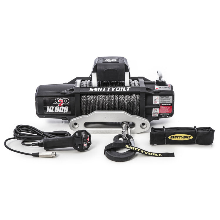 Winch with synthetic rope and wireless remote 10000 lbs Smittybilt X20 GEN2