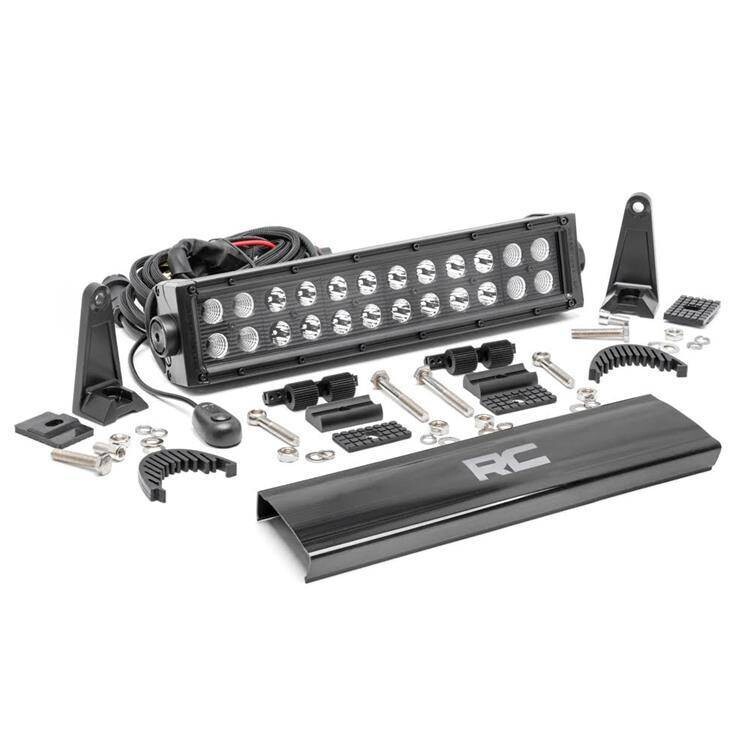 LED light bar 12" dual row spot/flood Rough Country Black Series
