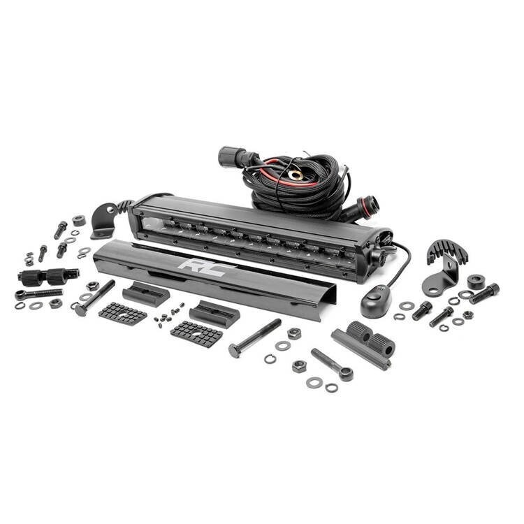 LED light bar 12" single row spot Rough Country Black Series