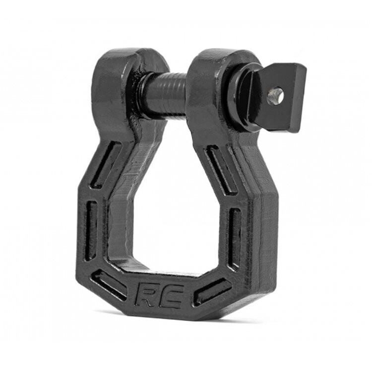 D-ring shackle kit black Rough Country 3/4"