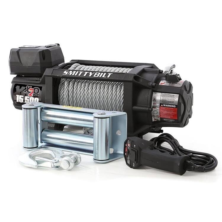 Winch with steel rope and wireless remote 15500 lbs Smittybilt X20 GEN2