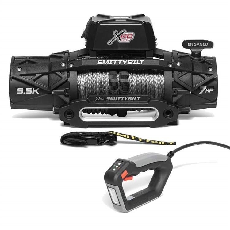 Winch with synthetic rope and remote 9500 lbs Smittybilt XRC GEN3