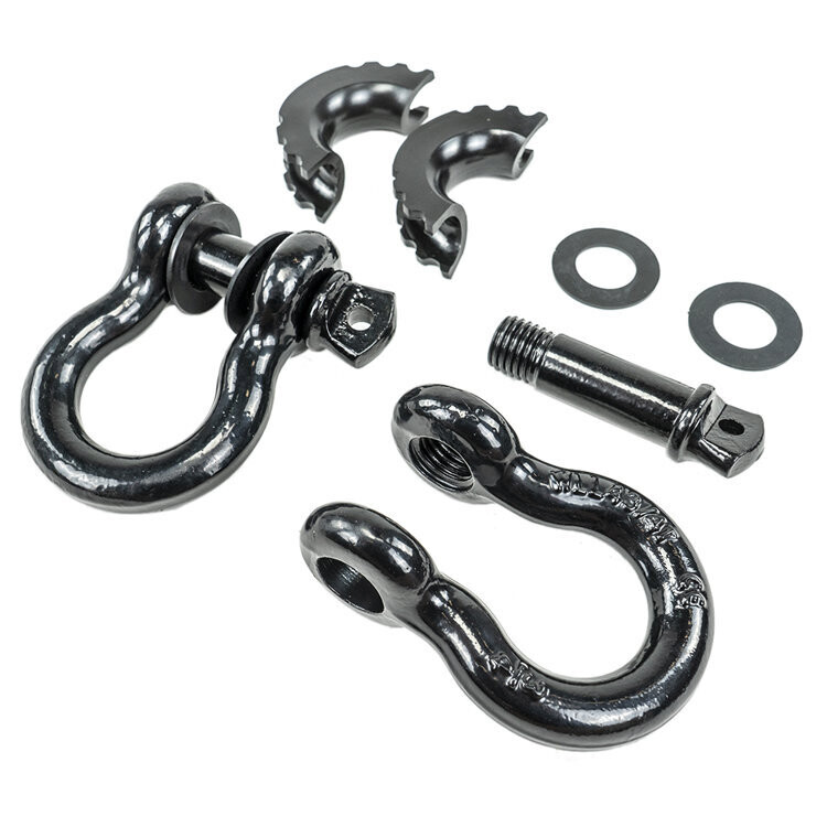 D-ring shackles black OFD 3/4"