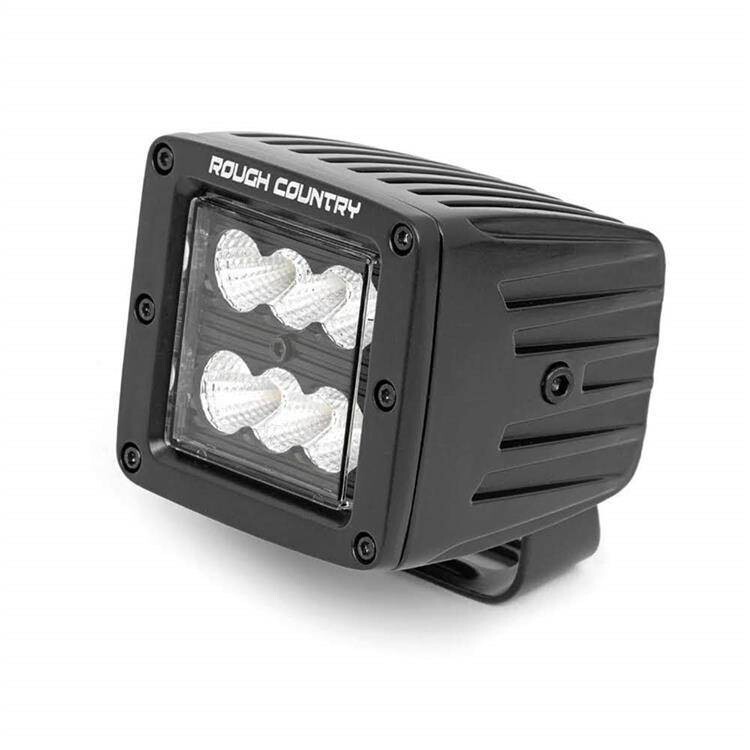 Square Cree LED lights 2" Spot Beam Rough Country Black Series