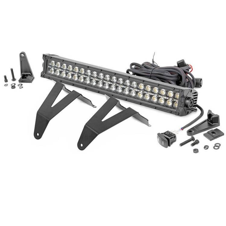 LED hidden bumper kit light bar 20" White DRL Rough Country Black Series