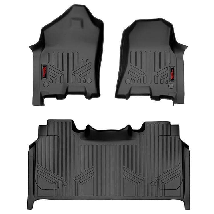 Front and rear floor mats for models with factory under seat storage Rough Country