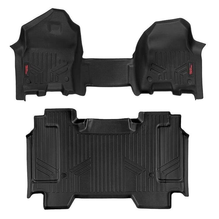 Front and rear floor mats bench seat for models with factory under seat storage Rough Country