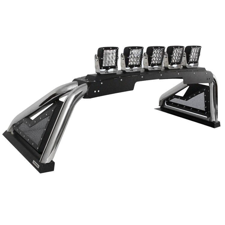 Sport bar 2.0 with power actuated retractable light mount bar Go Rhino