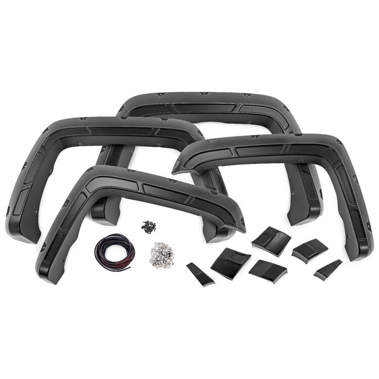 Front and rear fender flares Rough Country Defender Pocket