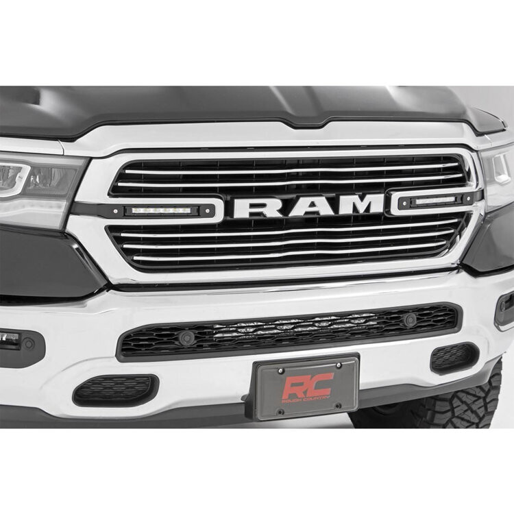 Dual LED grille kit 6" Rough Country Chrome Series
