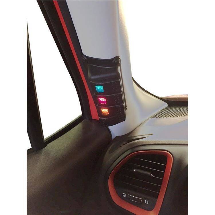 A-pillar switch pod with rocker switches Daystar