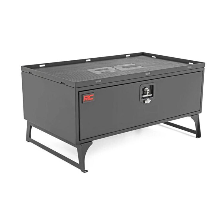 Metal storage box with slide out lockable drawer Rough Country