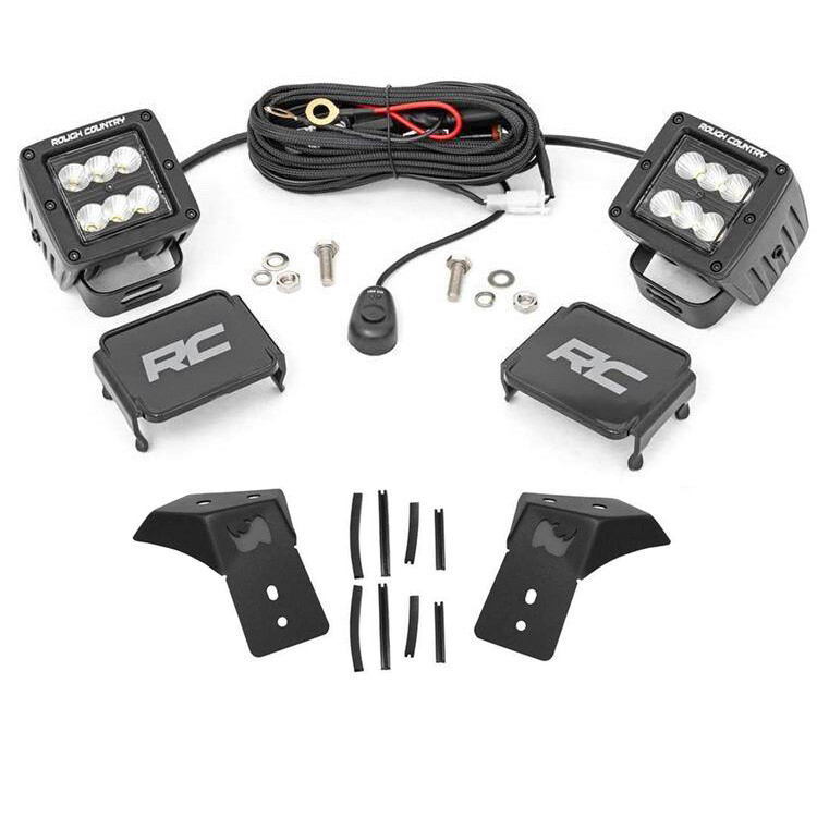 Cree LED light 2" Square with hood latch pod mount Go Rhino