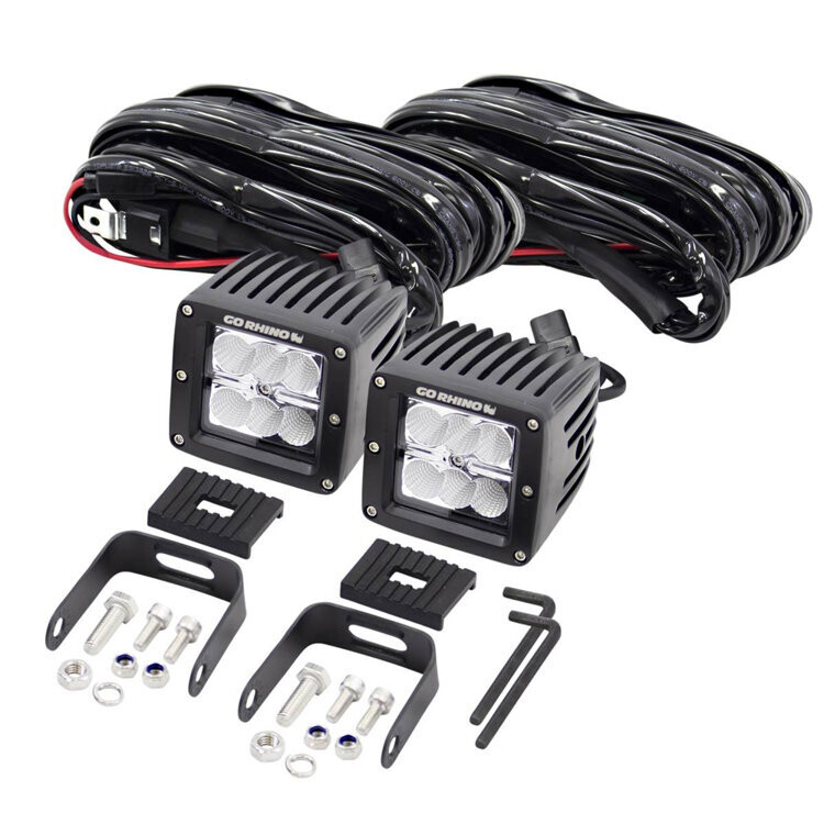 LED lights cube 3" Surface for front BR5 bumper spot/flood Go Rhino