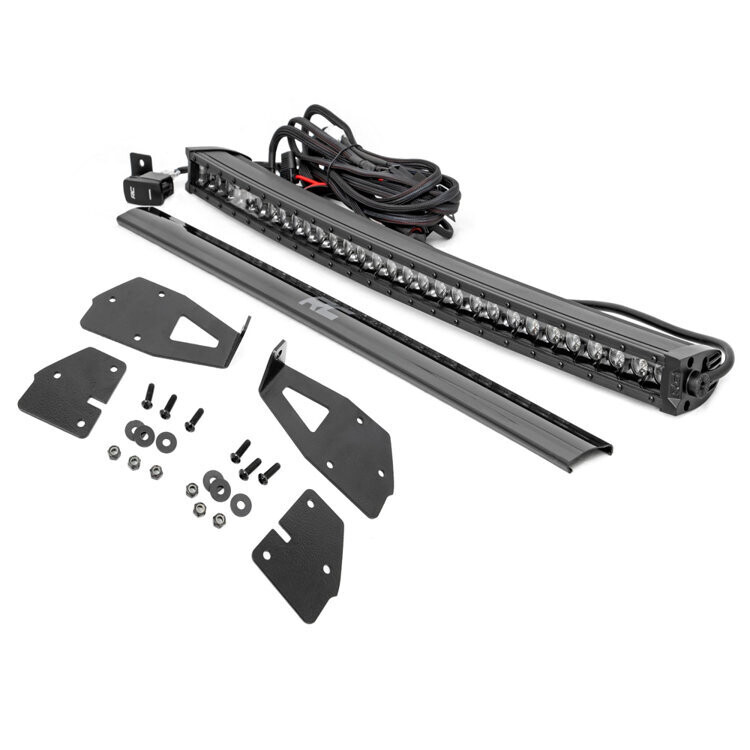 LED hidden grille kit light bar 30" White DRL Rough Country Black Series