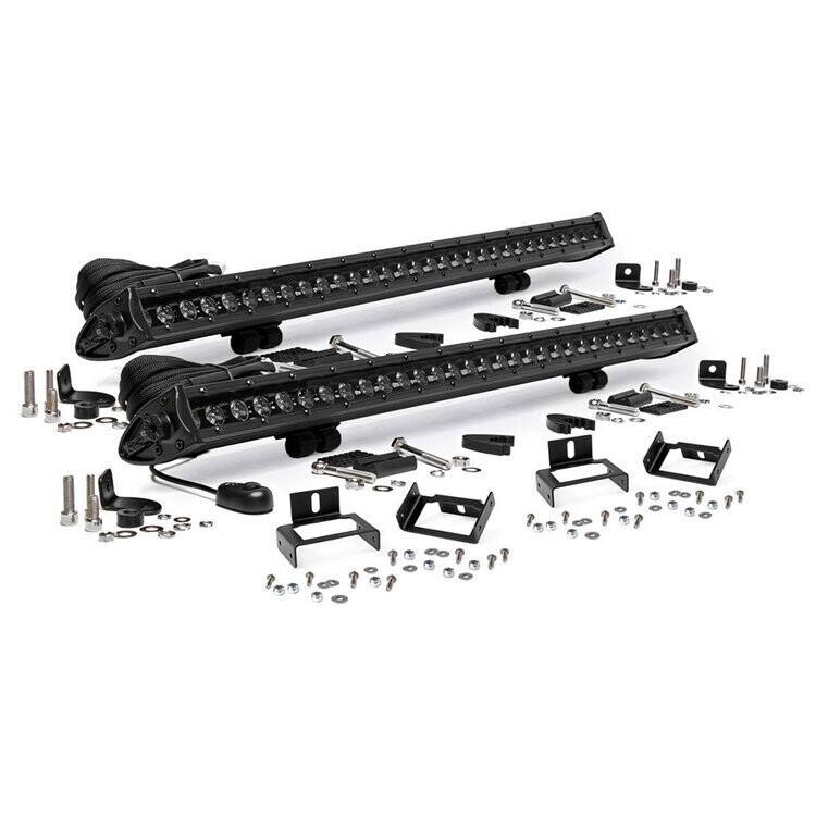 LED light bars 30" single row for grill spot Rough Country Black Series