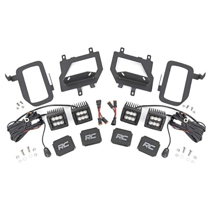 Fog LED light kit Flood Beam Rough Country Black Series