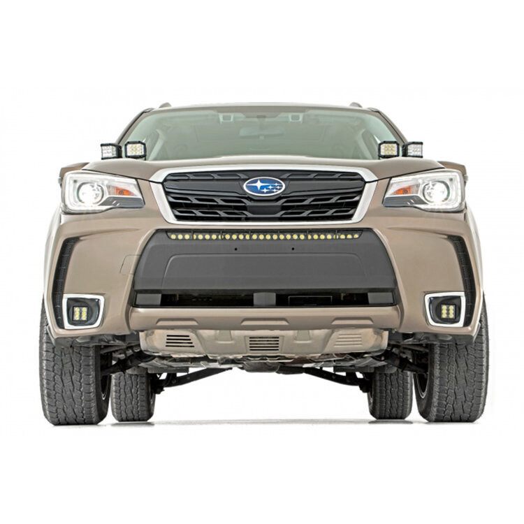 Square Cree LED fog lights 2" Spot Beam kit Rough Country Black Series