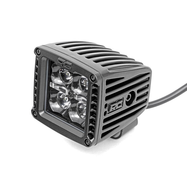 Square Cree LED lights 2" with white DRL kit Rough Country Black Series