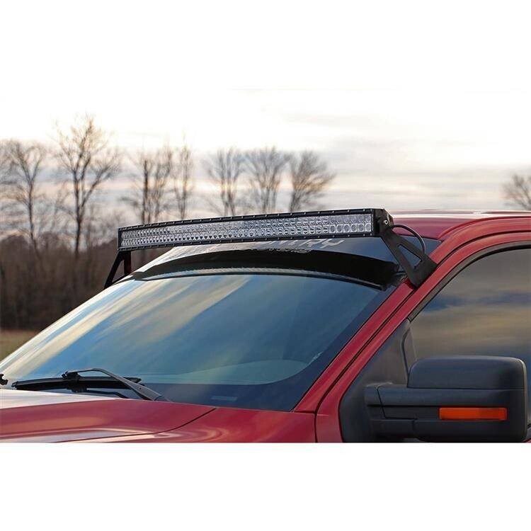 Upper windshield curved LED light bar 54" mounts Rough Country