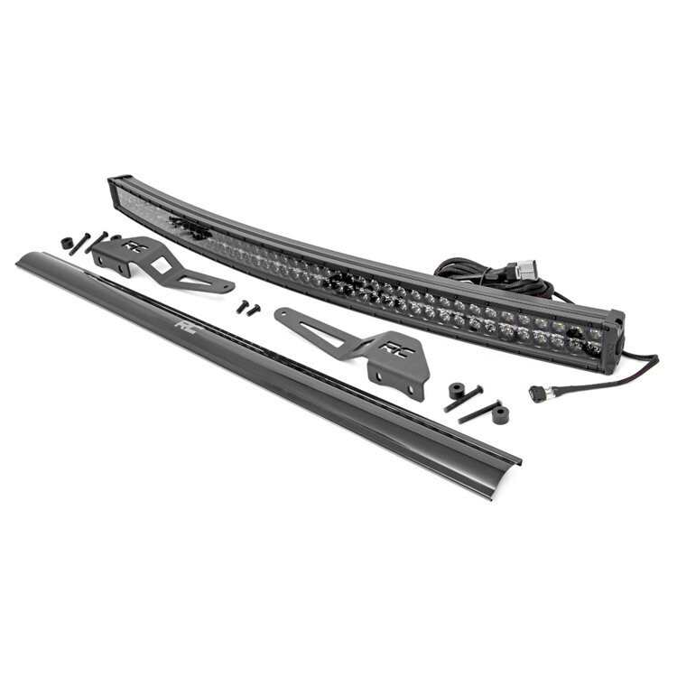 LED light bar 50" dual row curved white DRL spot/flood Rough Country Black Series