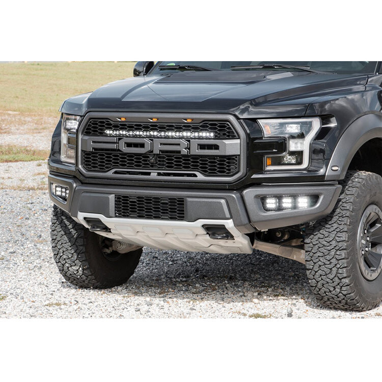 LED hidden grille kit light bar 30" White DRL Rough Country Black Series