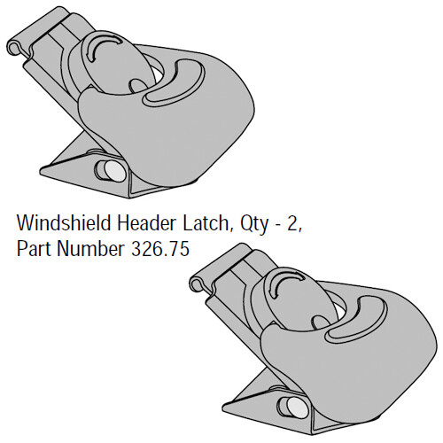 Windchield Header Latch