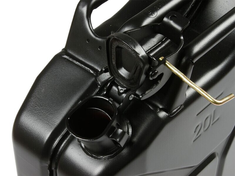 Jerrycan 20l - Afwerking in mat zwart staal