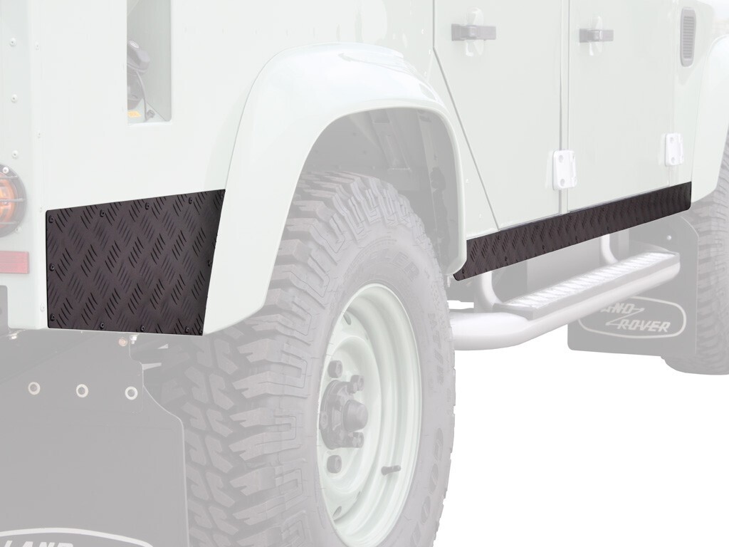 Traanplaat voor de dorpel van een Land Rover Defender 110 (1983-2016) / Zwart - Front Runner